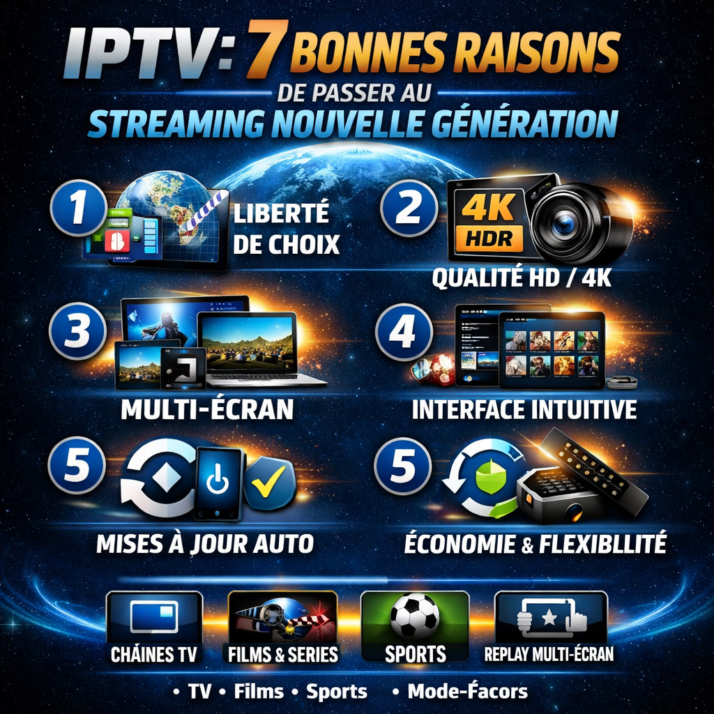 IPTV 7 bonnes raisons de passer au streaming nouvelle génération